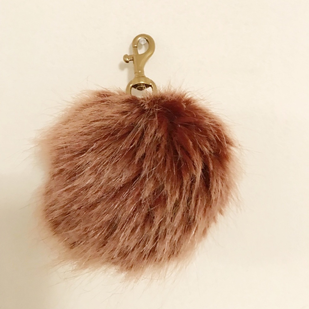 J.Crew Faux-Fur Pom Pom in Hazelnut